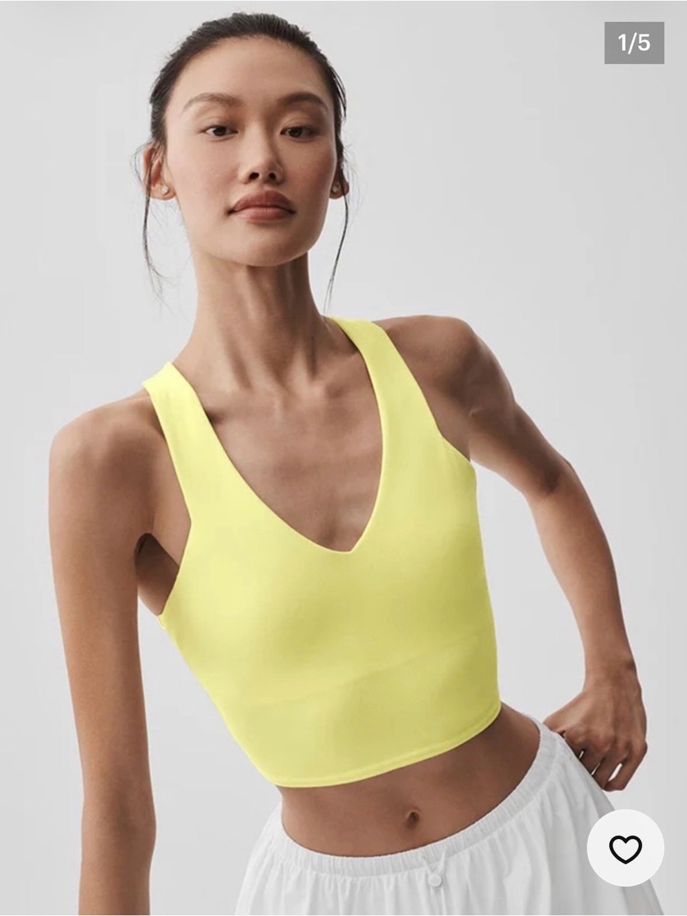 ALO Yoga Lemon V-Neck Crop Sports Bra